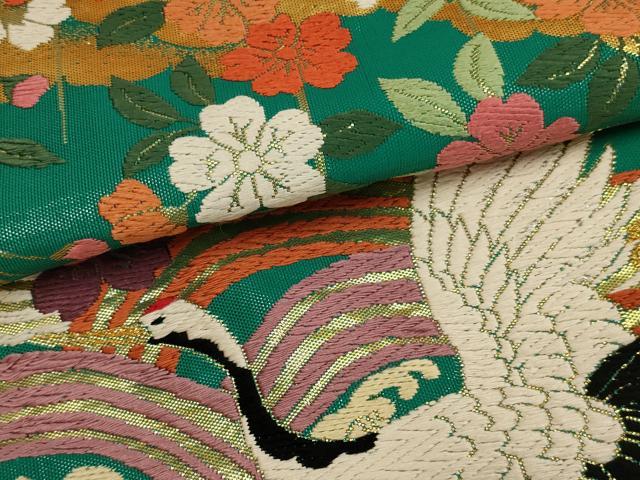 平和屋本店●色打掛　和装　婚礼　結婚式　花嫁　神社挙式　唐織　立波飛鶴花文　金糸　逸品　AABJ5813ou