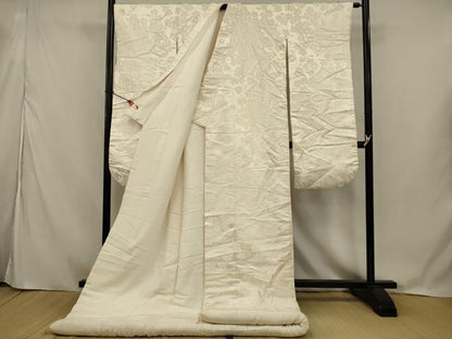 平和屋本店●白打掛　白無垢　和装　婚礼　結婚式　花嫁　神社挙式　唐織　花尽くし　逸品　AABJ5827ou