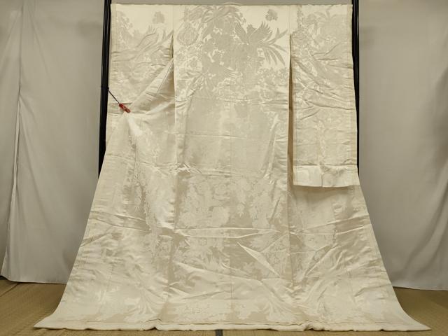 平和屋本店●白打掛　白無垢　和装　婚礼　結婚式　花嫁　神社挙式　唐織　鳳凰花文　十二単風　逸品　AABJ5829ou