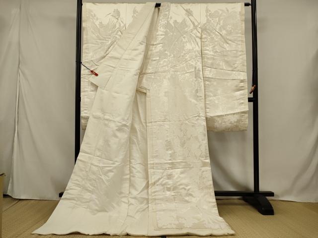 平和屋本店●白打掛　白無垢　和装　婚礼　結婚式　花嫁　神社挙式　唐織　鳳凰花文　十二単風　逸品　AABJ5829ou