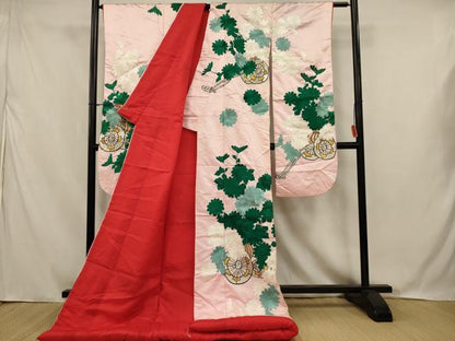 平和屋本店●色打掛　和装　婚礼　結婚式　花嫁　神社挙式　総刺繍　花車文　金銀糸　逸品　AABJ5831ou