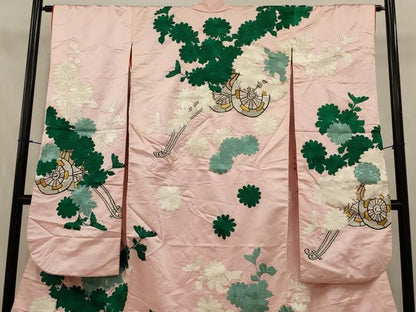 平和屋本店●色打掛　和装　婚礼　結婚式　花嫁　神社挙式　総刺繍　花車文　金銀糸　逸品　AABJ5831ou