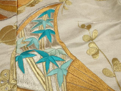 平和屋本店●色打掛　和装　婚礼　結婚式　花嫁　神社挙式　総刺繍　扇面花文　金銀糸　逸品　AABJ5832ou