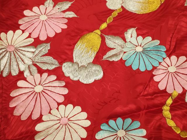 平和屋本店●色打掛　和装　婚礼　結婚式　花嫁　神社挙式　総刺繍　駒刺繍　飾花文　金銀糸　逸品　AABJ5833ou