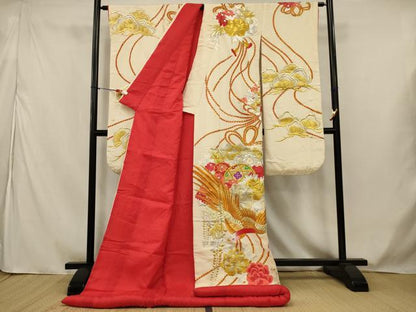 平和屋本店●色打掛　和装　婚礼　結婚式　花嫁　神社挙式　吉祥花鳥文　金銀糸　逸品　AABJ5835ou