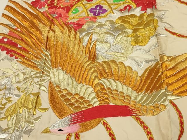 平和屋本店●色打掛　和装　婚礼　結婚式　花嫁　神社挙式　吉祥花鳥文　金銀糸　逸品　AABJ5835ou