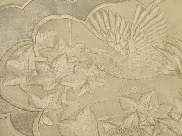 平和屋本店●白打掛　白無垢　和装　婚礼　結婚式　花嫁　神社挙式　総刺繍　雲取り飛鶴文　銀彩　逸品　AABJ5838ou