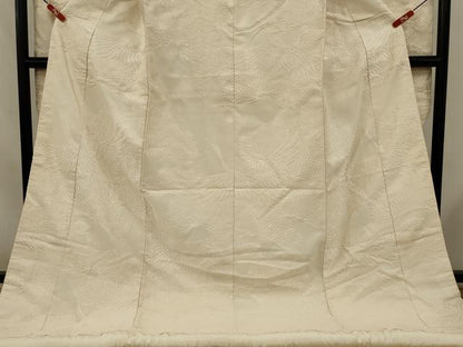 平和屋本店●白打掛　白無垢　和装　婚礼　結婚式　花嫁　神社挙式　刺繍　唐織　飛鶴松文　逸品　AABJ5840ou