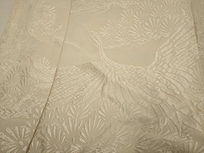 平和屋本店●白打掛　白無垢　和装　婚礼　結婚式　花嫁　神社挙式　刺繍　唐織　飛鶴松文　逸品　AABJ5840ou