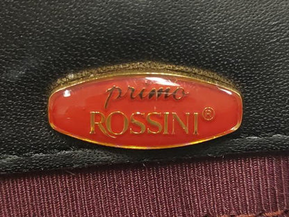 平和屋着物▼和装小物　和装バッグ　primo ROSSINI　ハンドバッグ　花柄　がま口　皮革製品　ヴィンテージ　レトロ　逸品　AABJ5842ay