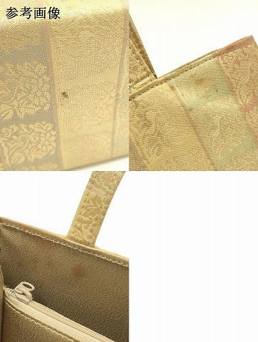 平和屋着物▼和装小物　和装バッグ　ハンドバッグ　トートバッグ　間道　金糸　逸品　AABJ5843ay