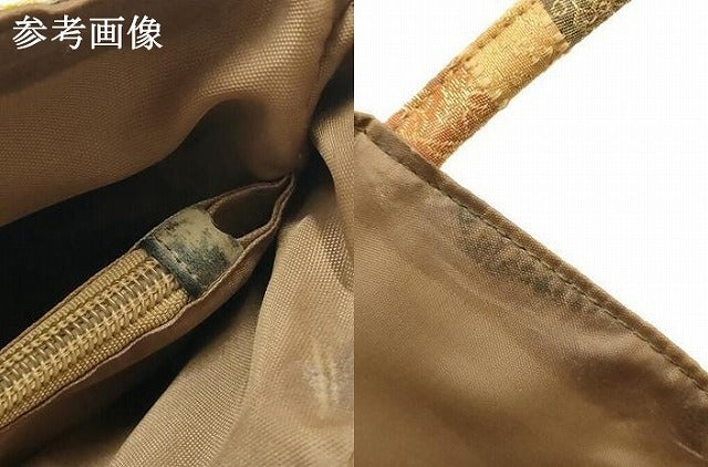 平和屋着物▼和装小物　和装バッグ　ハンドバッグ　トートバッグ　花間道　金糸　逸品　AABJ5844ay