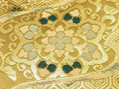 平和屋着物▼和装小物　和装バッグ　ハンドバッグ　トートバッグ　吉祥花文　金糸　逸品　AABJ5845ay