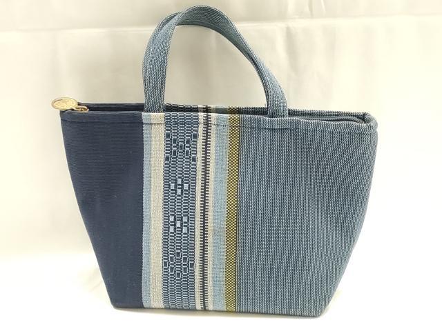 平和屋着物▼和装小物　和装バッグ　本場琉球花織　ハンドバッグ　ロートン織　逸品　AABJ5846ay