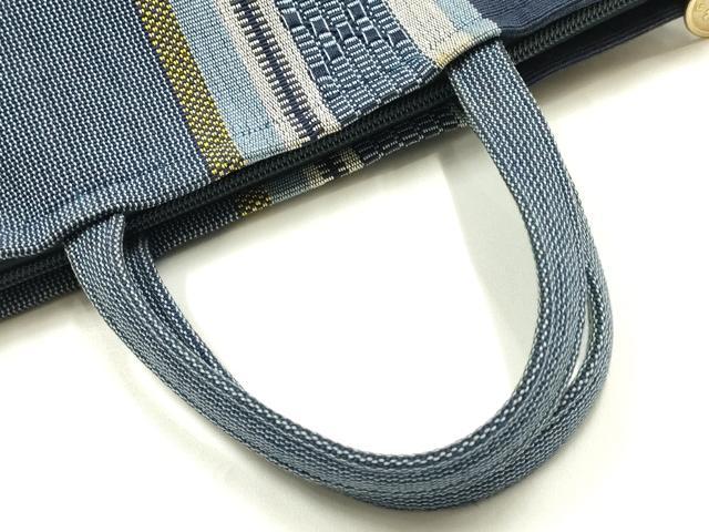 平和屋着物▼和装小物　和装バッグ　本場琉球花織　ハンドバッグ　ロートン織　逸品　AABJ5846ay