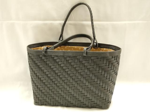 平和屋着物＊夏物　和装小物　和装バッグ　ハンドル　籠バッグ　巾着　網代　逸品　AABJ5849ay