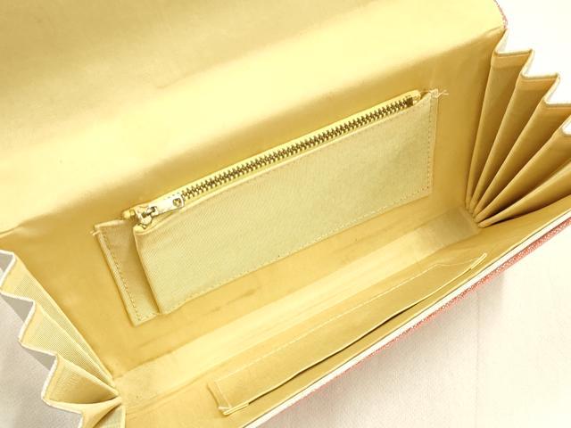 平和屋着物▼和装小物　和装バッグ・草履セット　佐賀錦　クラッチバッグ　鳳苑　銀糸　逸品　AABJ5851ay