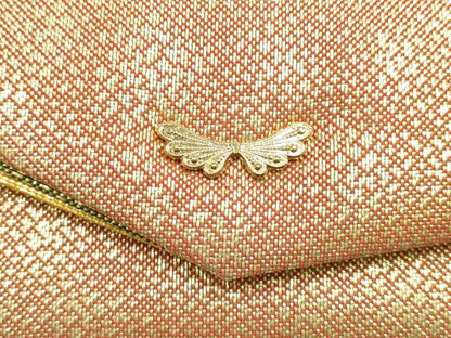 平和屋着物▼和装小物　和装バッグ2点セット　ハンドバッグ　クラッチバッグ　佐賀錦　金糸　逸品　AABJ5864ay