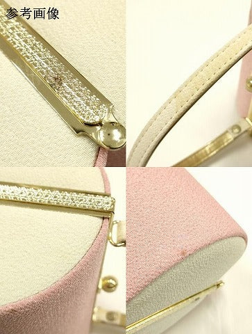 平和屋着物▼和装小物　和装バッグ　振袖用　ハンドバッグ　刺繍　花柄　桜　金銀糸　逸品　AABJ5868ay