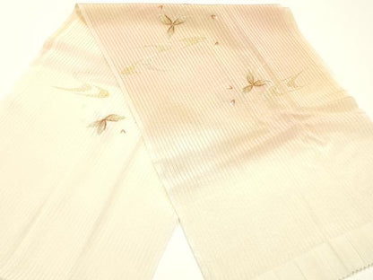 平和屋本店＊夏物　和装小物　帯締め・帯揚げセット　千晃　高麗組　流水花文　金銀彩　銀糸　暈し染め　逸品　未使用　AABJ5888ay