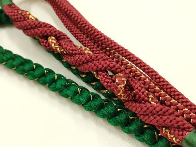 平和屋本店●和装小物　振袖用帯締め・帯揚げセット　総絞り　雲　菊　金糸　金彩　あい美苑　逸品　AABJ5900ay