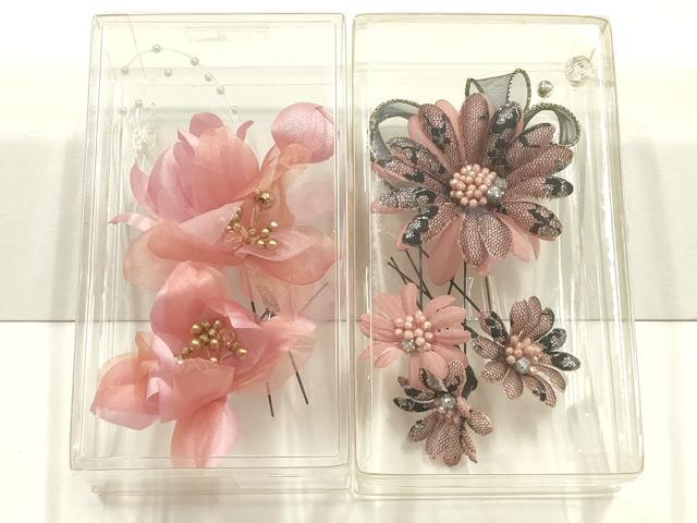 平和屋着物▼和装小物　髪飾り10点セット　パール　ビーズ　ラインストーン　多色多彩　逸品　AABJ5915ay