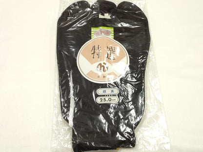 平和屋着物▼男性　和装小物　足袋　まとめて5点　福助　白鳳　黒　4枚コハゼ　25〜25.5cm　未使用　AABJ5937ay