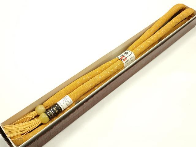 平和屋着物●ファッションデザイナー 花井幸子　和装小物　帯締め　丸ぐけ　金彩　shuko　飾り玉　撚り房　逸品　未使用　AABJ5958ay