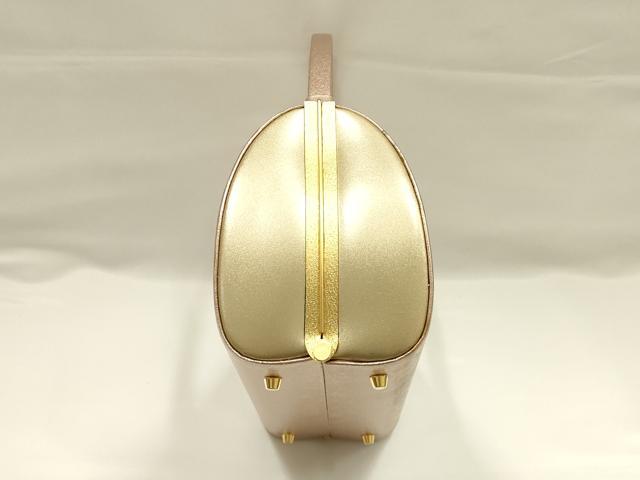 平和屋着物●和装小物　和装バッグ　ハンドバッグ　霞文　金彩　逸品　AABJ5978ay