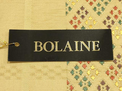 平和屋着物●和装小物　和装バッグ　BOLAINE　ハンドバッグ　利休バッグ　吉祥柄　七宝　花菱　金糸　逸品　未使用　AABJ5980ay