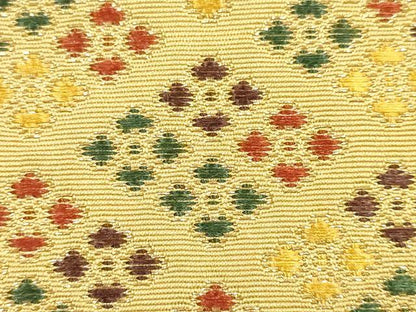 平和屋着物●和装小物　和装バッグ　BOLAINE　ハンドバッグ　利休バッグ　吉祥柄　七宝　花菱　金糸　逸品　未使用　AABJ5980ay