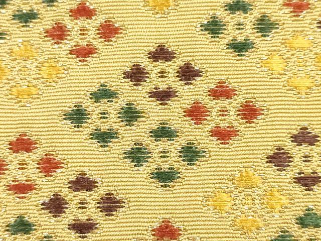 平和屋着物●和装小物　和装バッグ　BOLAINE　ハンドバッグ　利休バッグ　吉祥柄　七宝　花菱　金糸　逸品　未使用　AABJ5980ay