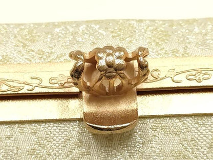平和屋着物●和装小物　和装バッグ　ハンドバッグ　花柄　金銀糸　逸品　AABJ5982ay