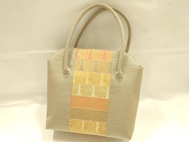 平和屋着物●和装小物　和装バッグ　ハンドバッグ　名物裂　金糸　逸品　AABJ5983ay