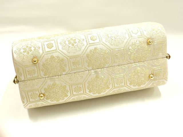 平和屋着物●和装小物　和装バッグ　ハンドバッグ　蜀江花文　金糸　逸品　AABJ5985ay