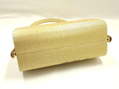 平和屋着物●和装小物　和装バッグ　佐賀錦　ハンドバッグ　金糸　帯地使用　逸品　AABJ5987ay