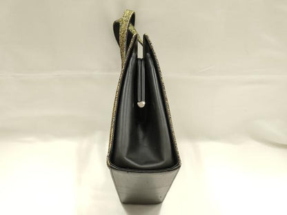 平和屋着物●和装小物　和装バッグ　ハンドバッグ　網代　金糸　逸品　AABJ5989ay