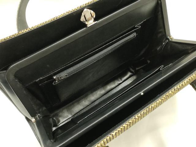 平和屋着物●和装小物　和装バッグ　ハンドバッグ　網代　金糸　逸品　AABJ5989ay
