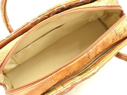 平和屋着物●和装小物　和装バッグ　ハンドバッグ　利休バッグ　切嵌　名物裂　金糸　逸品　AABJ5991ay