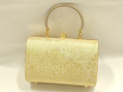 平和屋着物●和装小物　和装バッグ　佐賀錦　ハンドバッグ　吉祥模様　金糸　逸品　AABJ5993ay