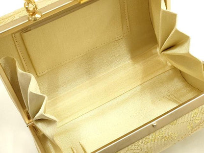 平和屋着物●和装小物　和装バッグ　佐賀錦　ハンドバッグ　吉祥模様　金糸　逸品　AABJ5993ay