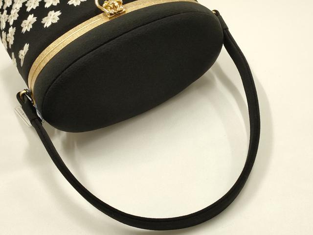 平和屋着物●和装小物　和装バッグ　ハンドバッグ　刺繍　花柄　金糸　ラインストーン　逸品　AABJ5998ay
