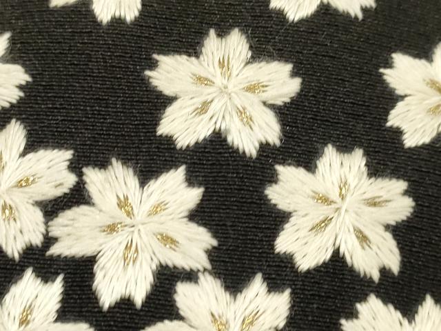 平和屋着物●和装小物　和装バッグ　ハンドバッグ　刺繍　花柄　金糸　ラインストーン　逸品　AABJ5998ay