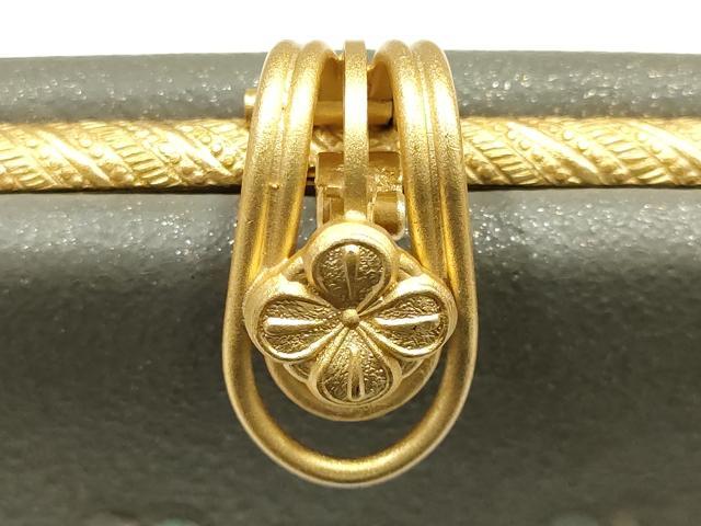 平和屋着物●和装小物　和装バッグ　ハンドバッグ　螺鈿　向かい鳥花文　逸品　AABJ5999ay