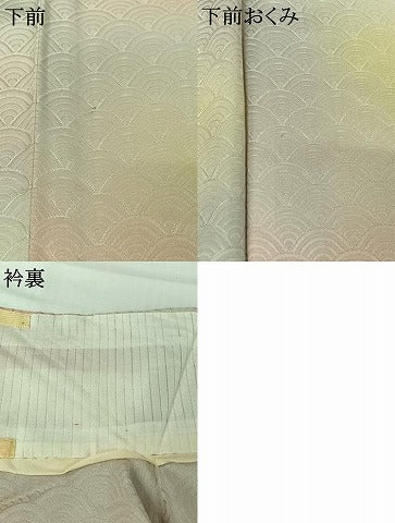 平和屋着物▽上質な小紋　単衣　霞文　暈し染め　正絹　逸品　未使用　AABJ6004jh