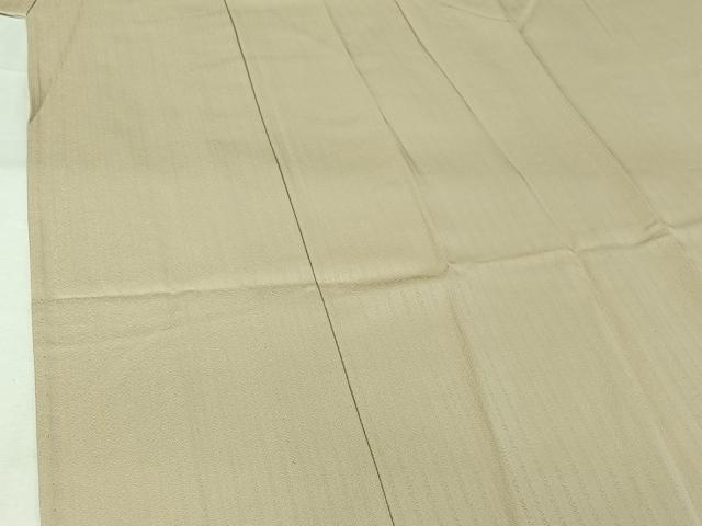平和屋着物▽お召　黄金糸　単衣　縞　正絹　逸品　AABJ6006jh