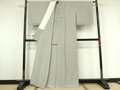 平和屋着物▽上質な小紋　単衣　霞文　暈し染め　正絹　逸品　未使用　AABJ6024jh