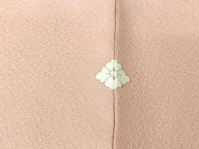 平和屋着物▽上質な色無地　単衣　鴇色　正絹　逸品　AABJ6030jh