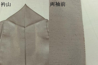 平和屋着物▽上質な小紋　単衣　人物風景文　お召縮緬　正絹　逸品　AABJ6048jh