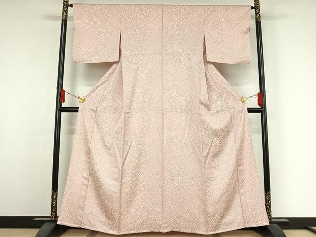 平和屋着物▽上質な小紋　単衣　霞文　正絹　逸品　AABJ6049jh